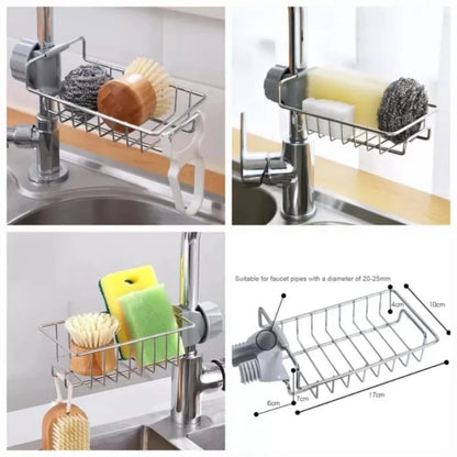 Stainless Steel Faucet-Mounted Drain Rack