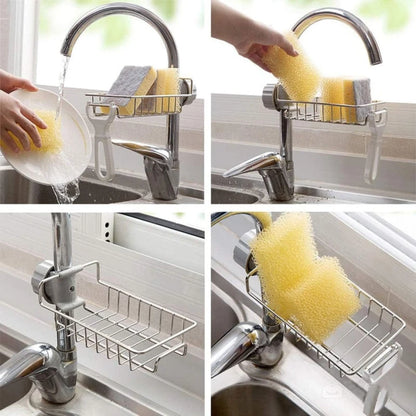 Stainless Steel Faucet-Mounted Drain Rack