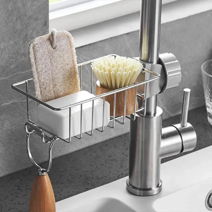 Stainless Steel Faucet-Mounted Drain Rack
