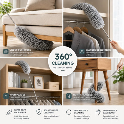 Extendable Flexible Microfiber Duster