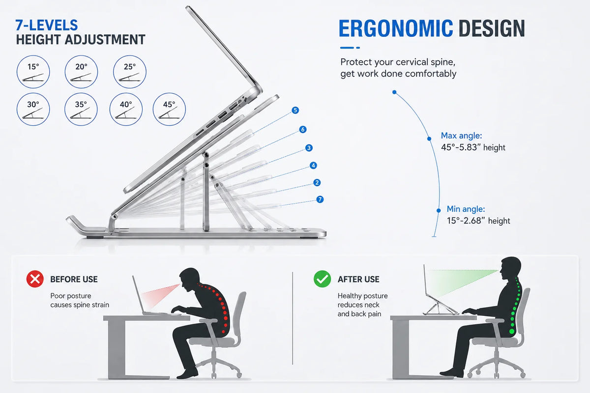 Adjustable Aluminum Laptop Stand