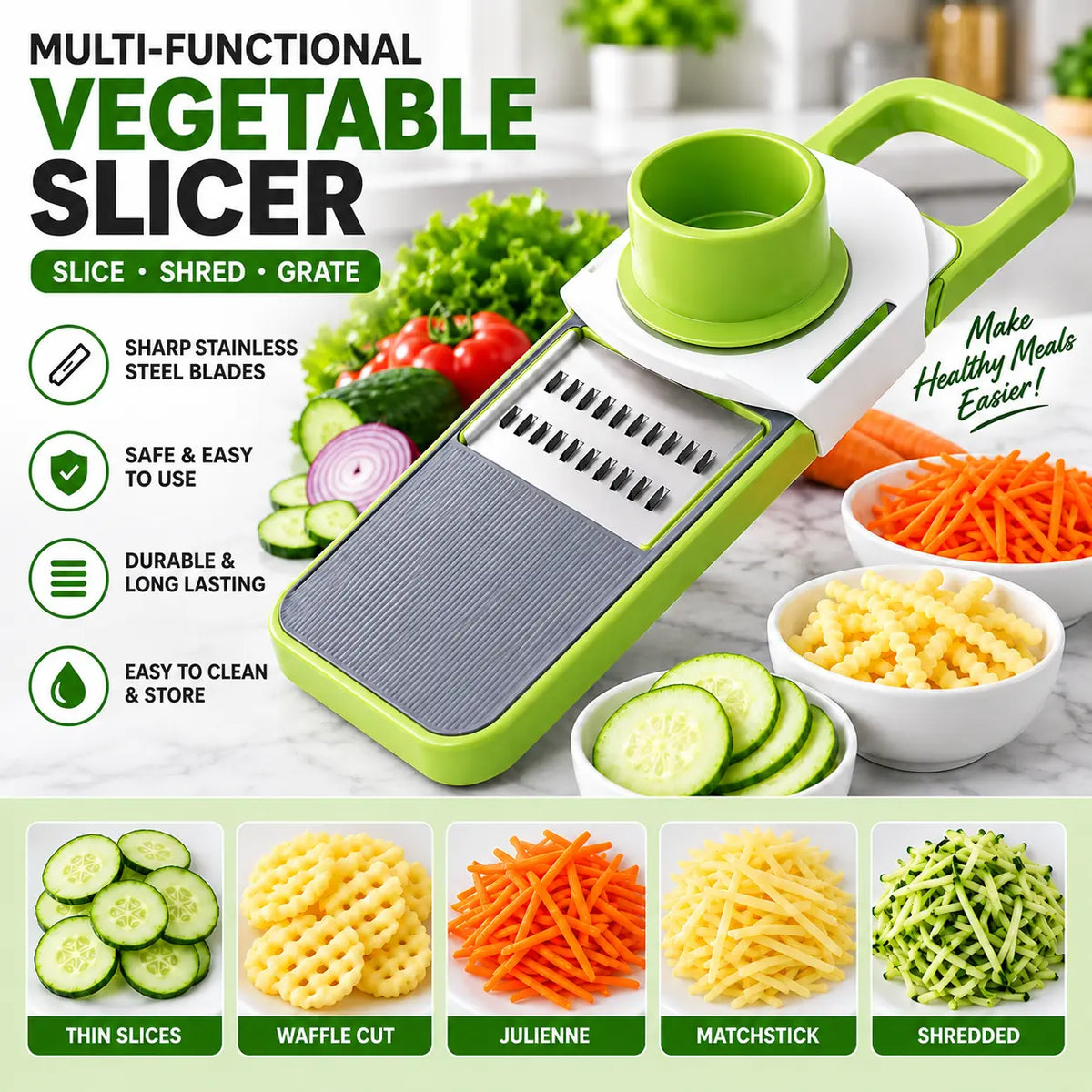 5-in-1 vegetable cutter