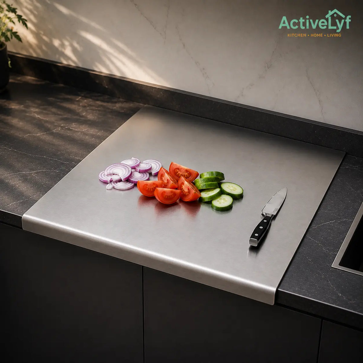 Stainless Steel Non-Magnetic Cutting Board (High Grade Stainless-Steel)