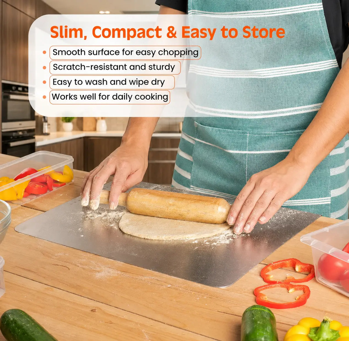 Stainless Steel Non-Magnetic Cutting Board (High Grade Stainless-Steel)