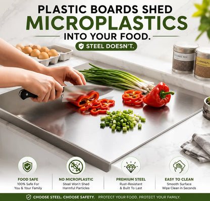 Stainless Steel Non-Magnetic Cutting Board (High Grade Stainless-Steel)