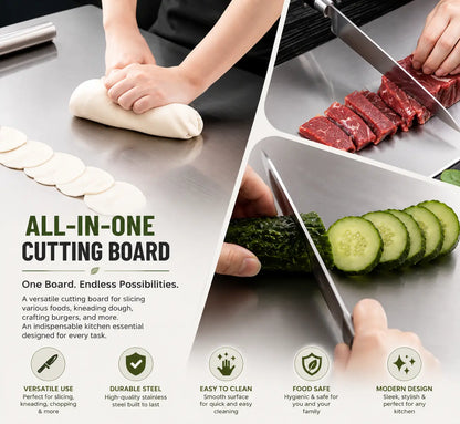 Stainless Steel Non-Magnetic Cutting Board (High Grade Stainless-Steel)