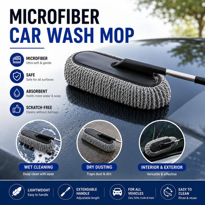 Telescoping Microfiber Car Wash Brush
