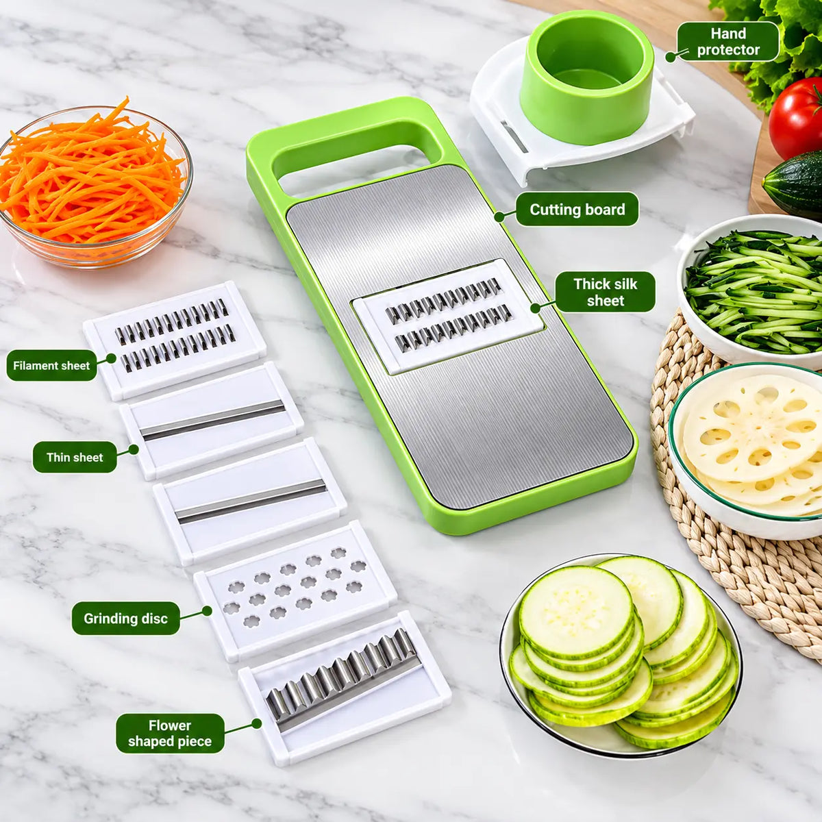 5 in 1 Vegetable Cutter Multifunctional Grater and Cutter