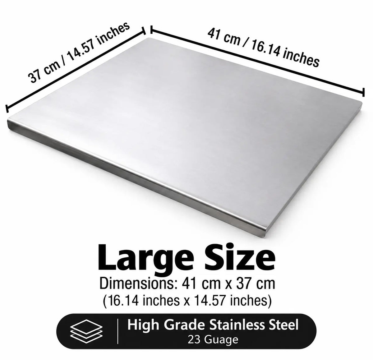Stainless Steel Non-Magnetic Cutting Board (High Grade Stainless-Steel)