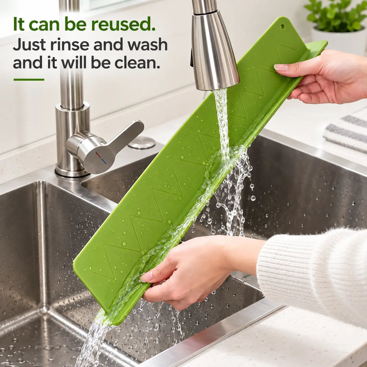 Silicone Sink Splash Guard & Water Stopper for Kitchen